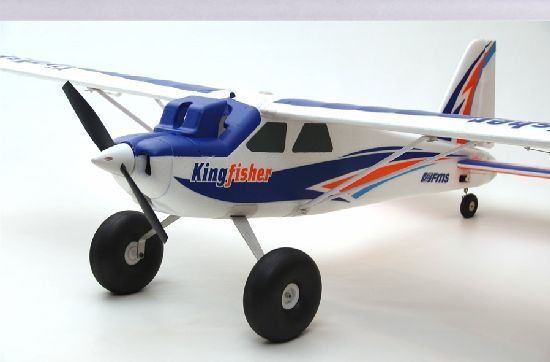Avión RC FMS 1.4m Kingfisher PNP con Wheels,Floats,Skis,Flaps&Reflex V3