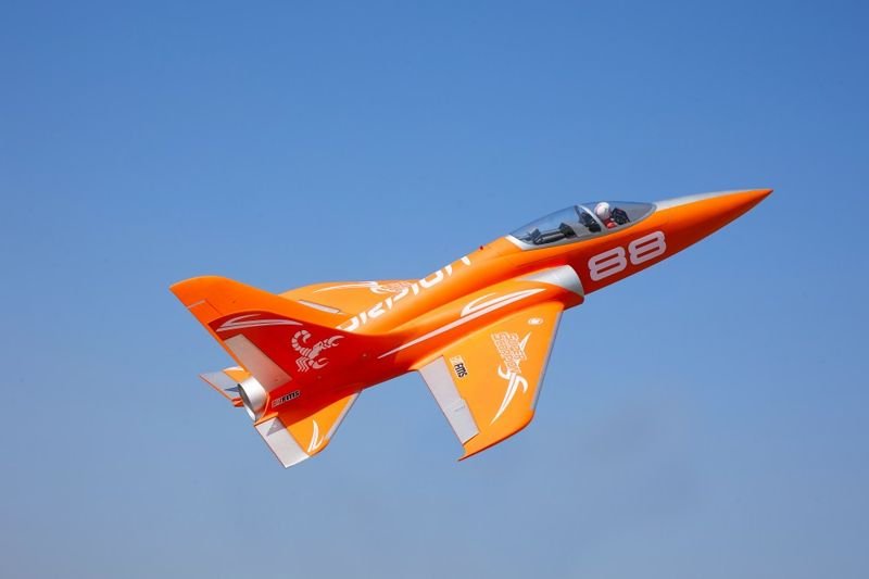 Avión RC FMS 90mm EDF Super Scorpion PNP V2 Orange 6S Ver.